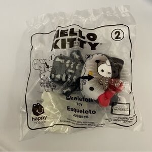 McDonald's Hello Kitty Skeleton Toy with Red and Black Accents